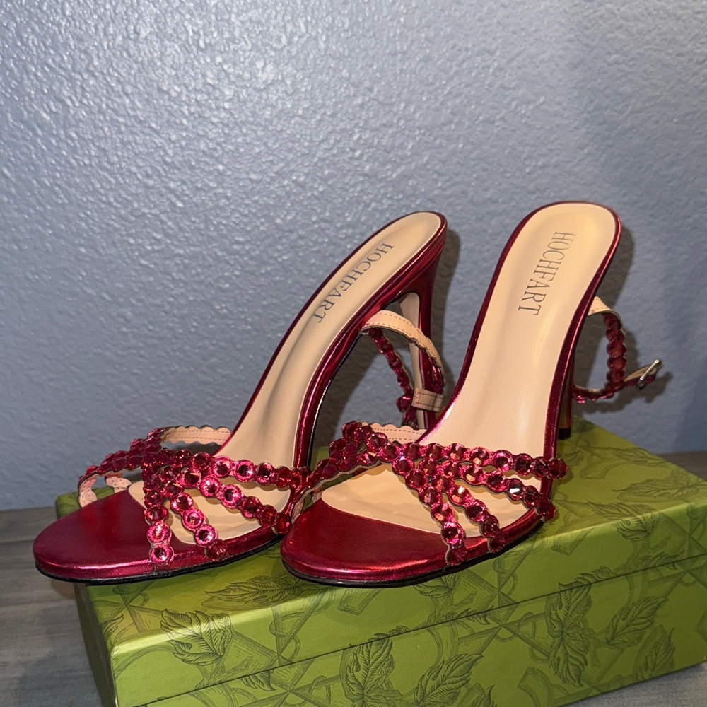 Hot pink Rhinestone Women's Heels